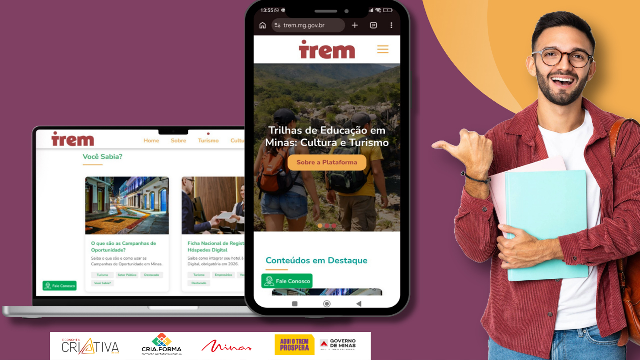 Secult-MG lança Plataforma TREM – Trilhas de Educação em Minas e fortalece a qualificação em cultura e turismo